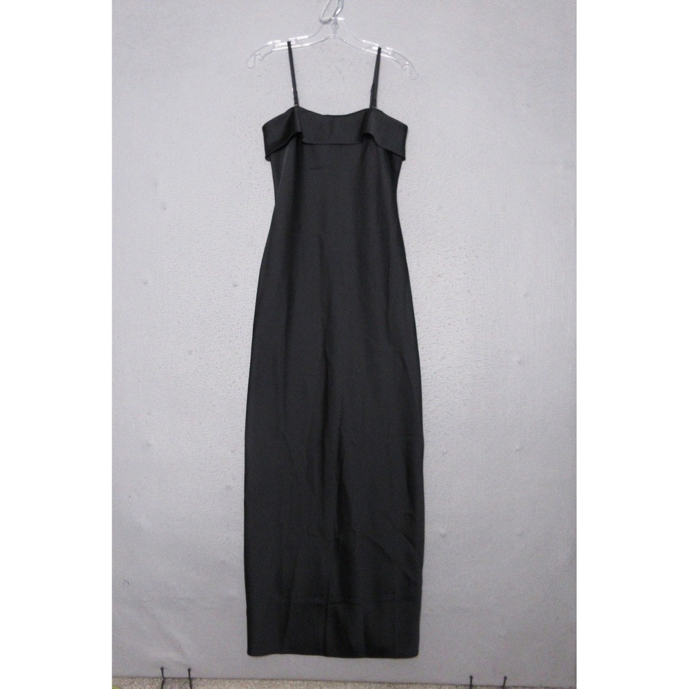 Banana Republic Factory Maxi Dress 4 Black Satin Formal Party Cocktail Event NWT